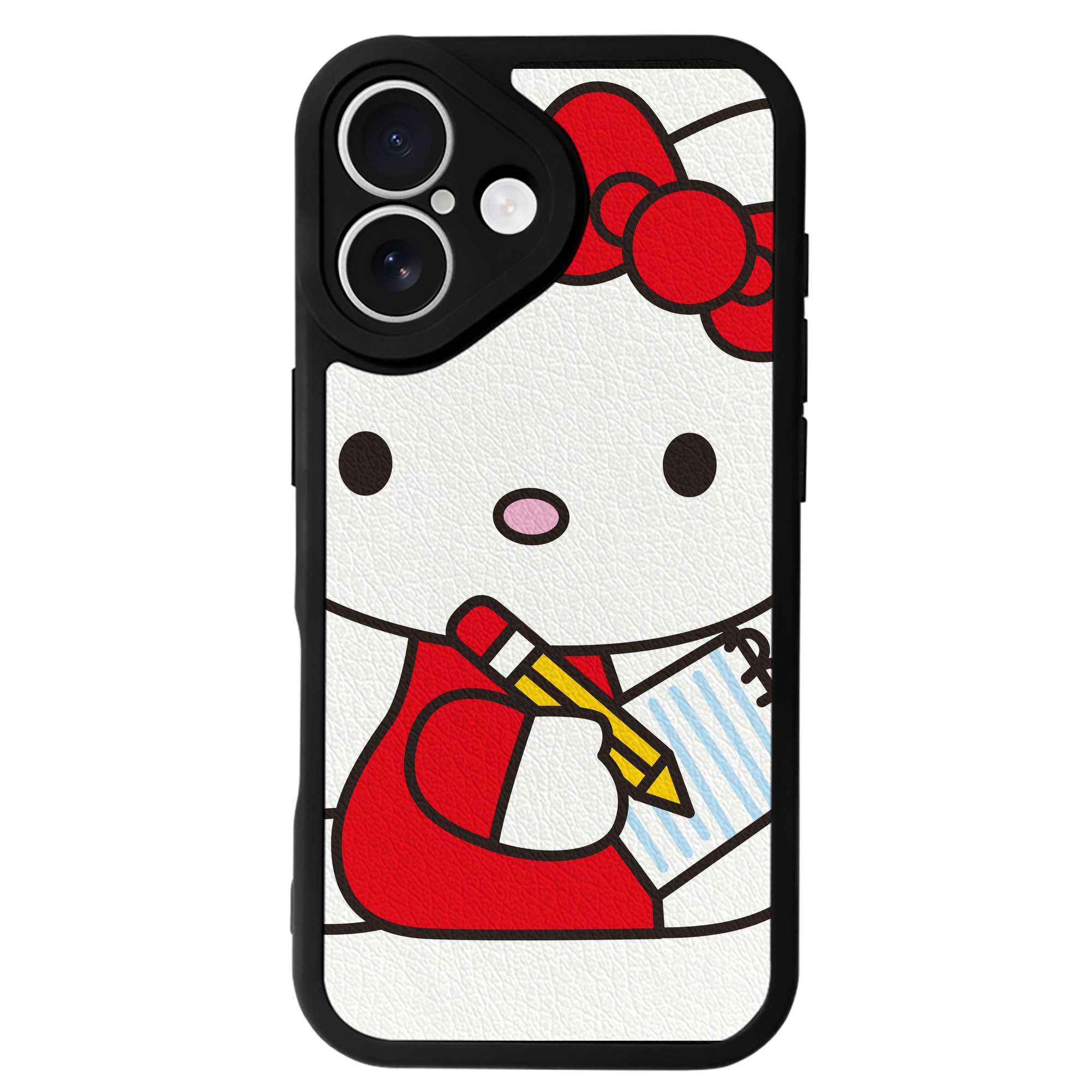 （画像用） Hello Kitty ハローキティ 【iPhone 16シリーズ対応】シリコンスマホケース（レザー調） 材質：シリコン